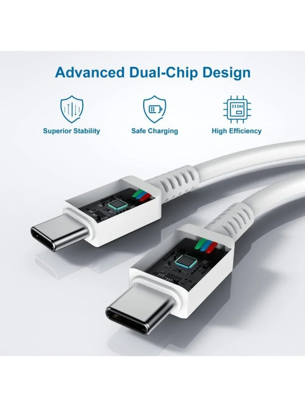 2-Pack 25W USB-C Fast Charging Blocks & 10ft Cables for Galaxy & More